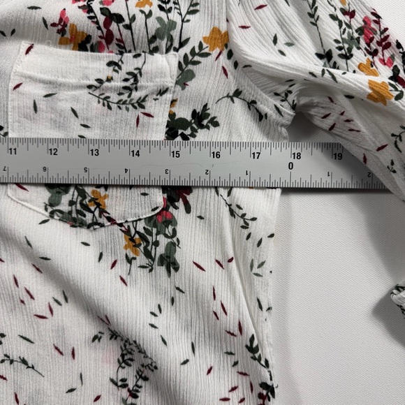 Market & Spruce Floral Boho Blouse Medium | Stitch Fix Cottagecore Hi-Low Top - Picture 7 of 8